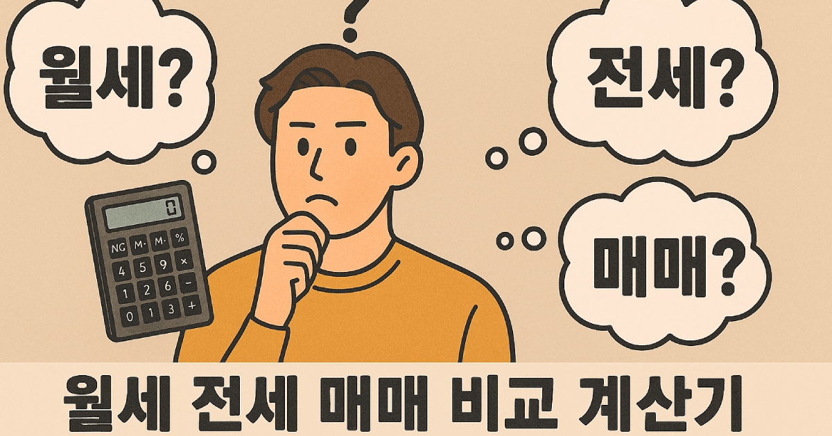 월세 전세 매매 비교 계산기